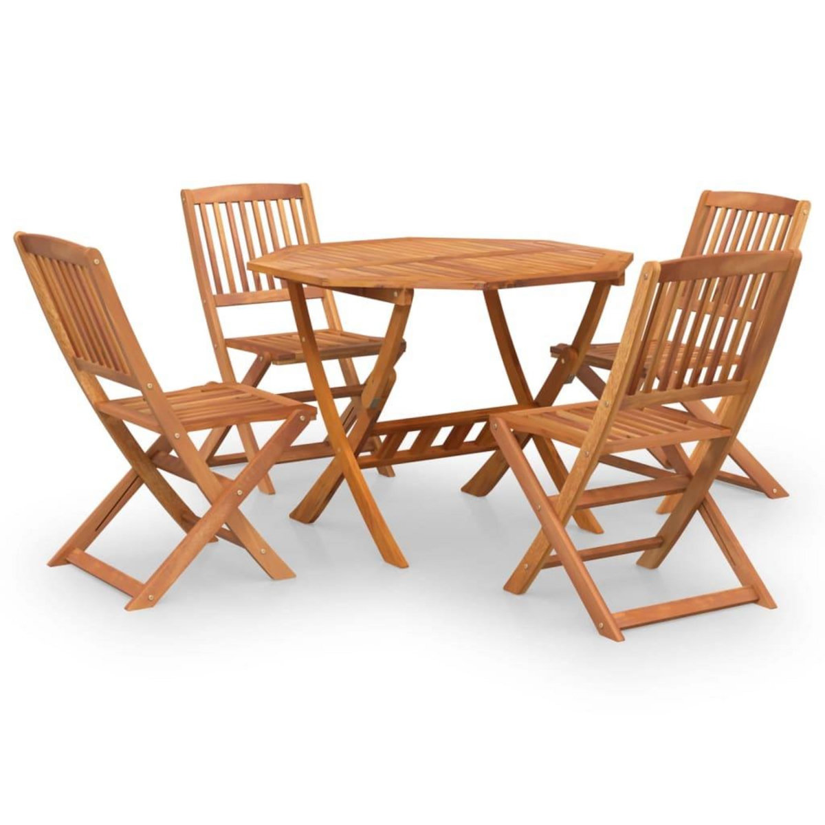 VIDAXL Ensemble a manger de jardin 5 pcs Bois d'acacia solide