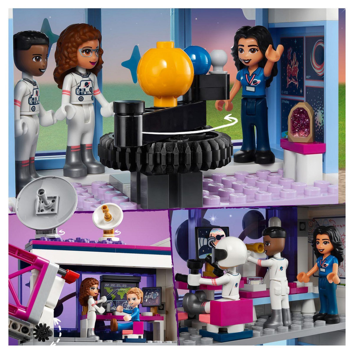 LEGO Friends 41713 L&rsquo;Académie de l&rsquo;Espace d&rsquo;Olivia Jouet Éducatif sur l'Espace, Navette