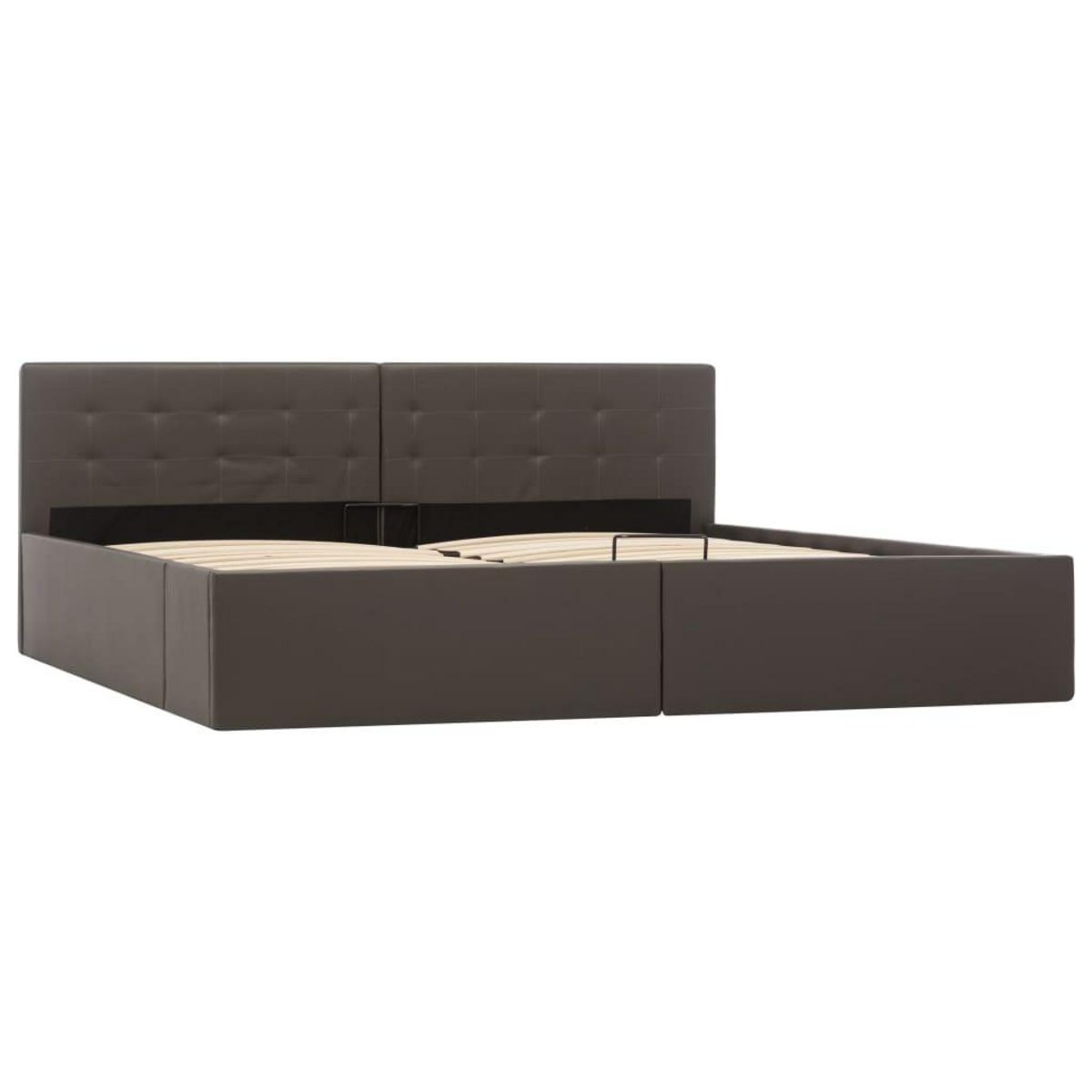 VIDAXL Cadre de lit avec rangement hydraulique Similicuir 180x200 cm