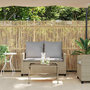 Voir la diapositive 4 : VIDAXL Canape de jardin 2places coussins et table beige resine tressee