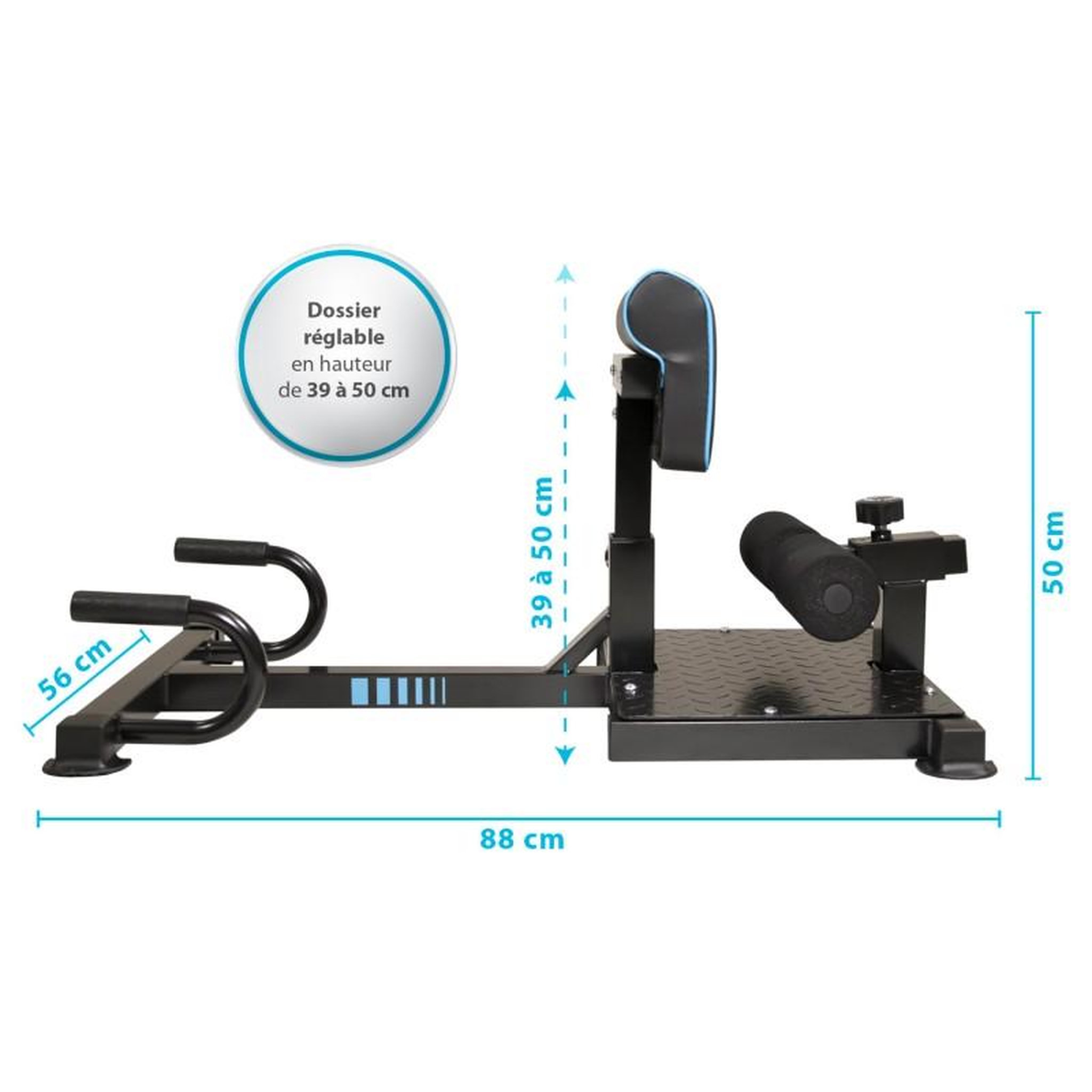 Voir la diapositive 4 : SPARRAW Squat Machine ALTIUS Appareil de musculation multifonction 88 x 56 x 50 cm - Dossier réglable en hauteur - Charge max 120kg