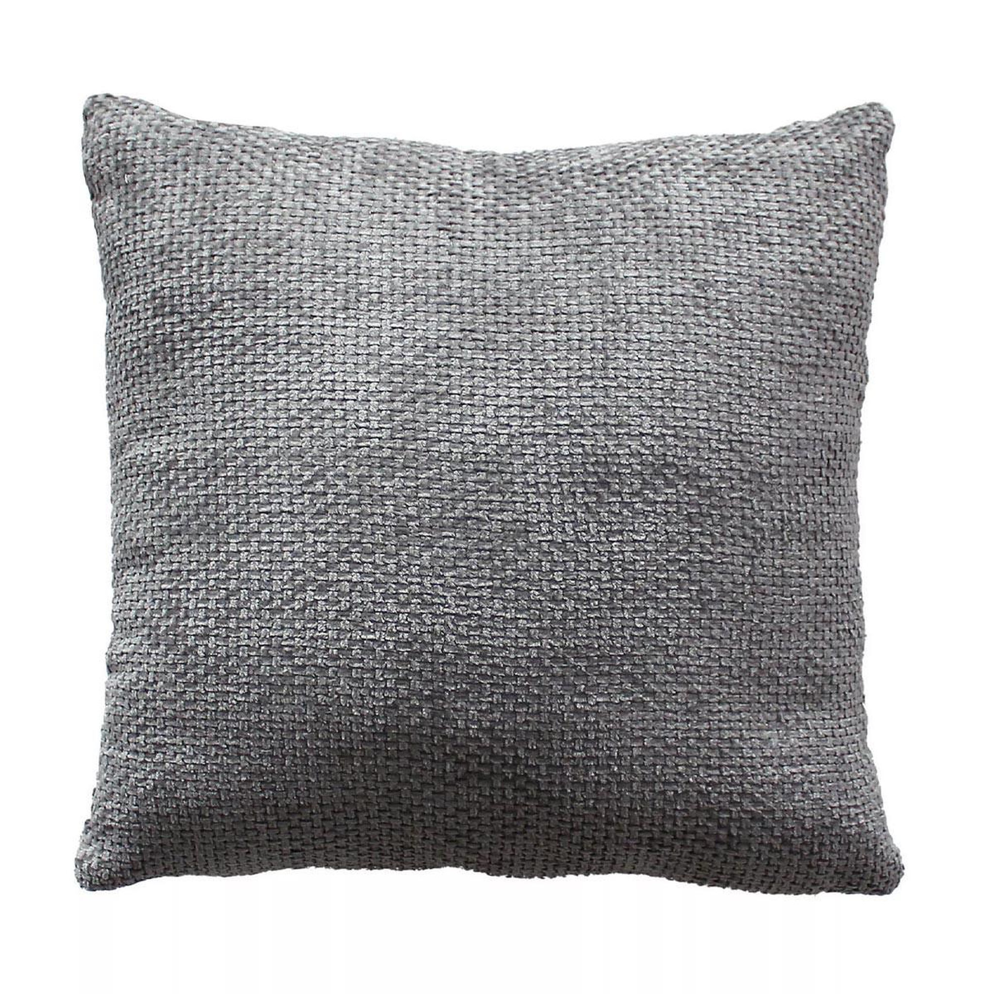 ENJOY HOME Coussin déco velours chenillé  kamala  40x40cm gris foncé