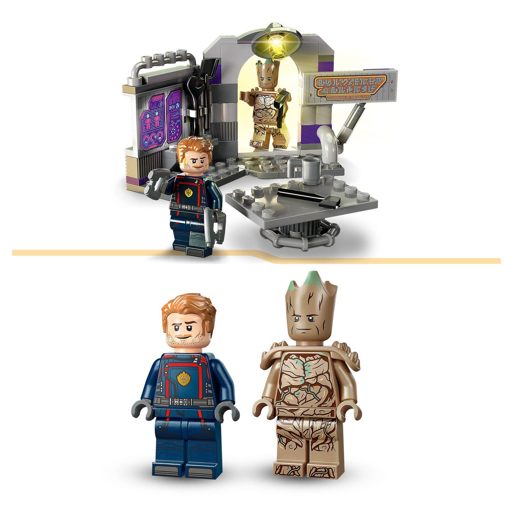 Voir la diapositive 5 : LEGO Marvel 76253 Le QG des Gardiens de la Galaxie Volume 3, Jeu avec Minifigurines Groot et Star-Lord, Jouet Super-Héros Enfants