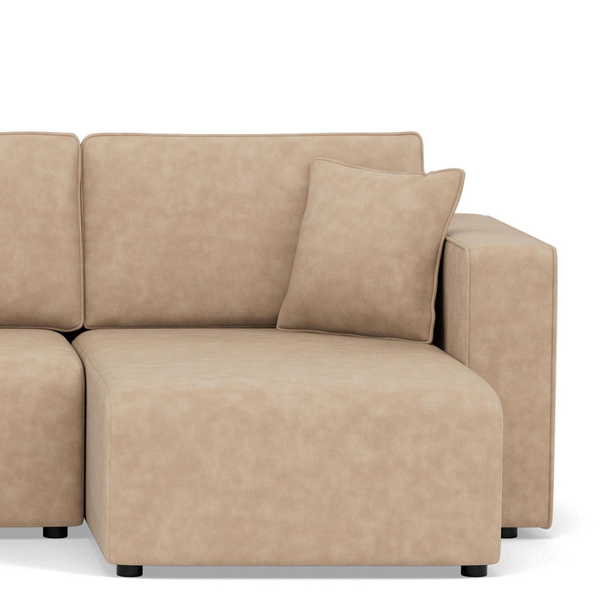 BEST MOBILIER Topaze - canapé panoramique en u 7 places convertible avec coffre en simili