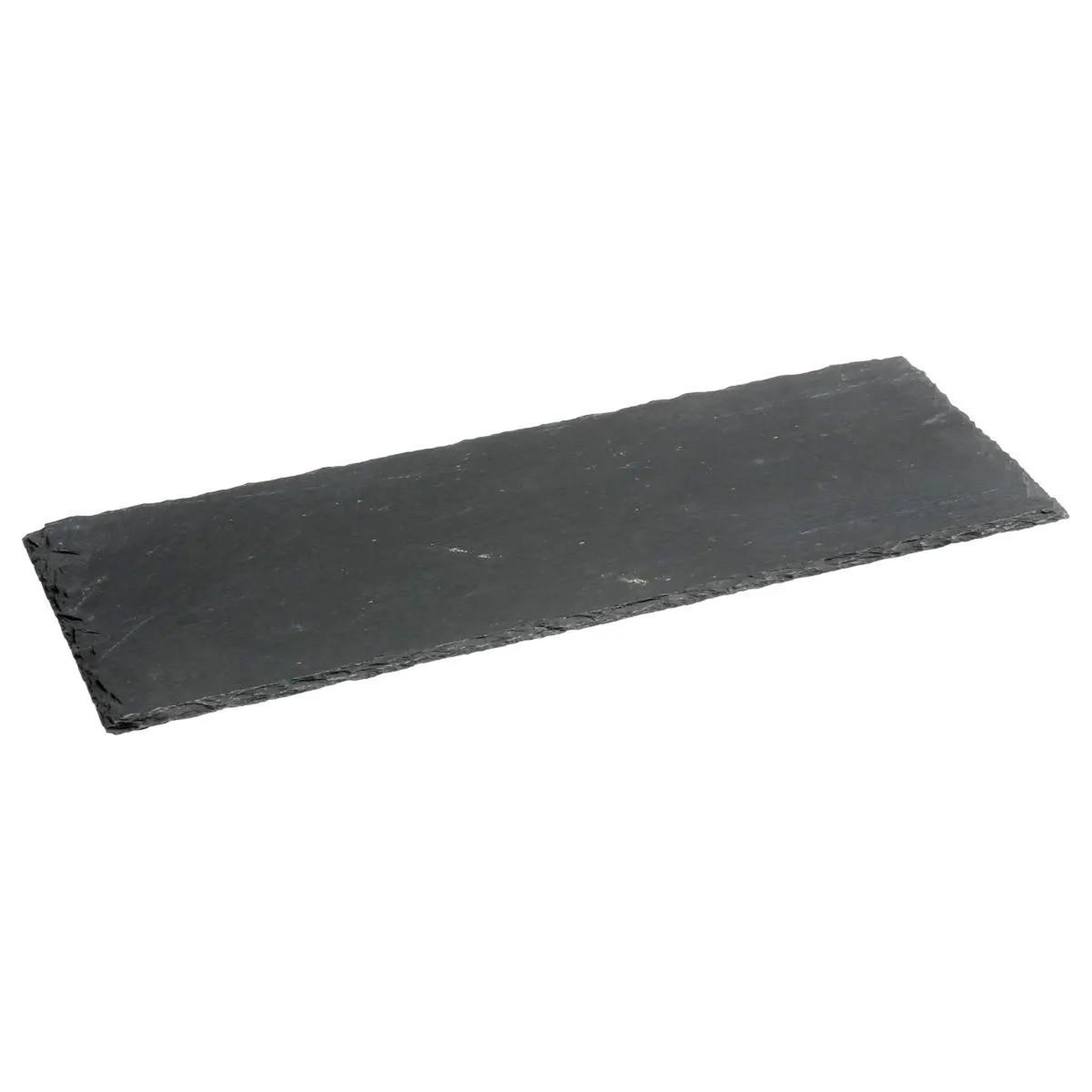 Voir la diapositive 2 : SECRET DE GOURMET Lot de 6 assiettes longues  ardoise  30cm gris