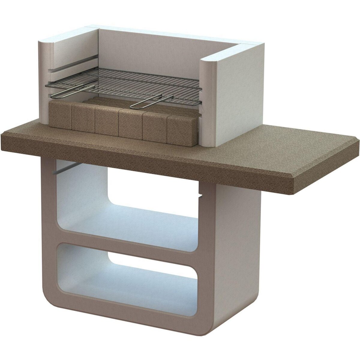 Sarom Barbecue fixe charbon - En béton allégé - AGADIR