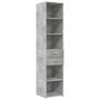 Voir la diapositive 2 : VIDAXL Buffet haut gris beton 40x42,5x185 cm bois d'ingenierie
