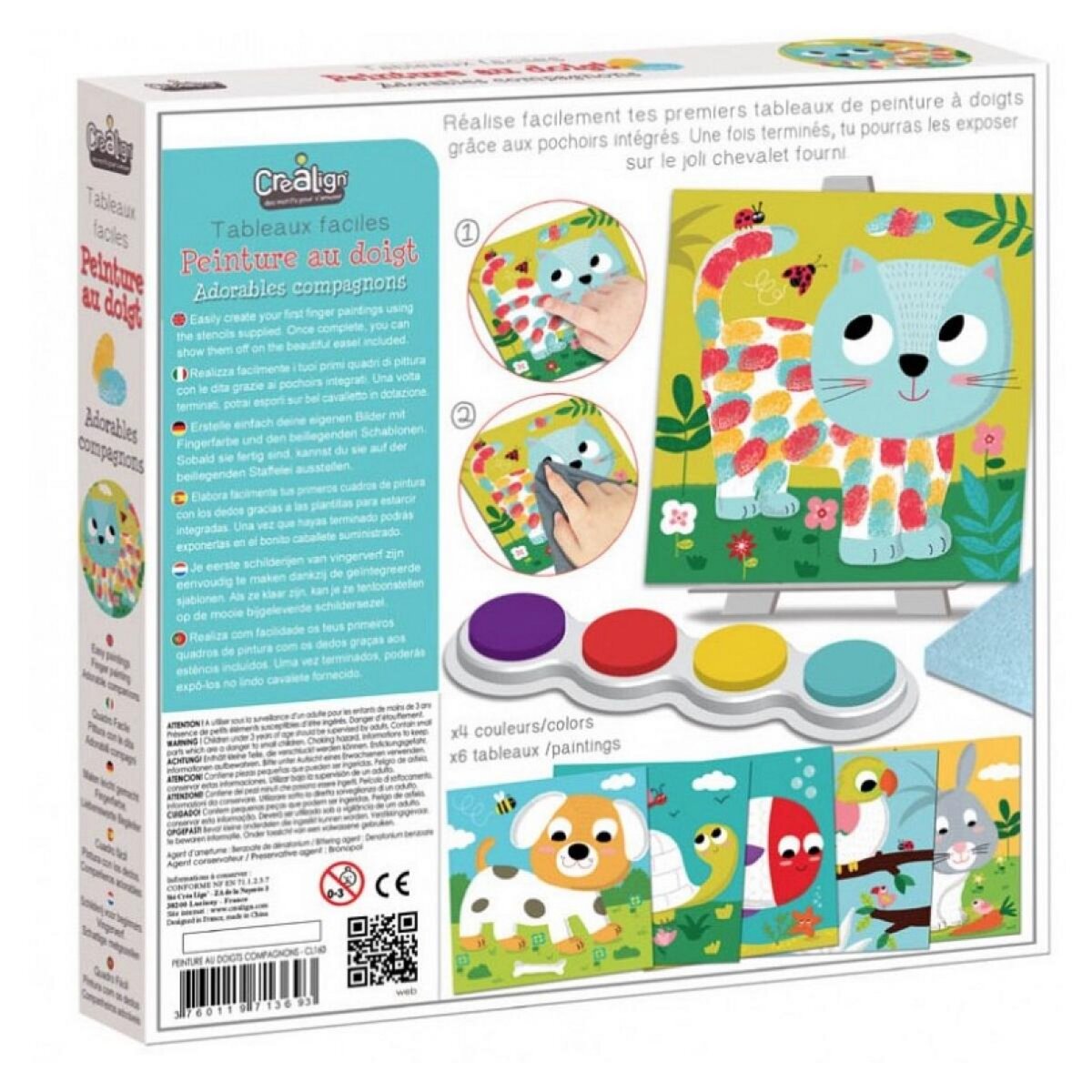 CREALIGN Peinture a doigt Adorables compagnons