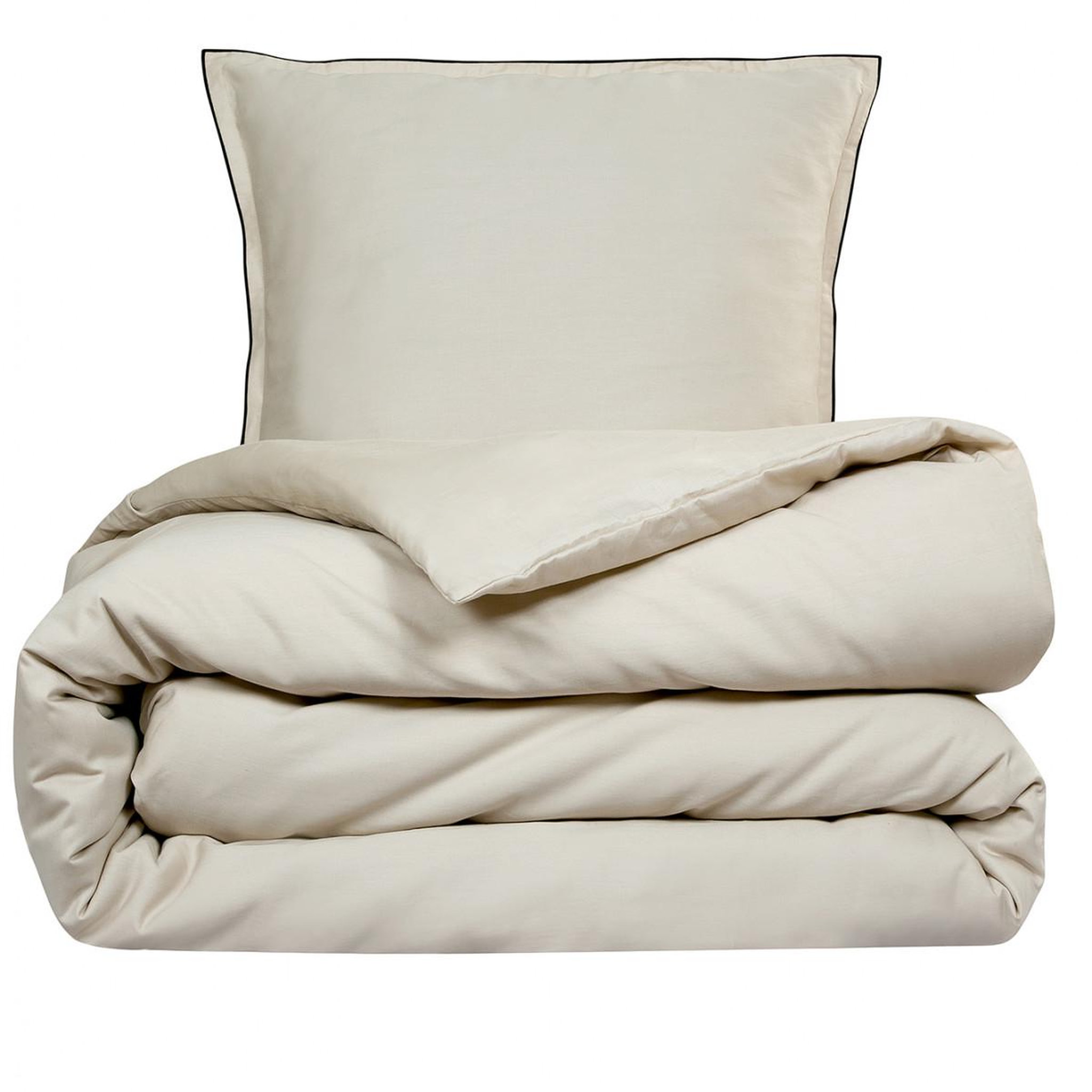 Voir la diapositive 2 : FUTURE HOME Parure de lit 2 personnes en satin de coton unie