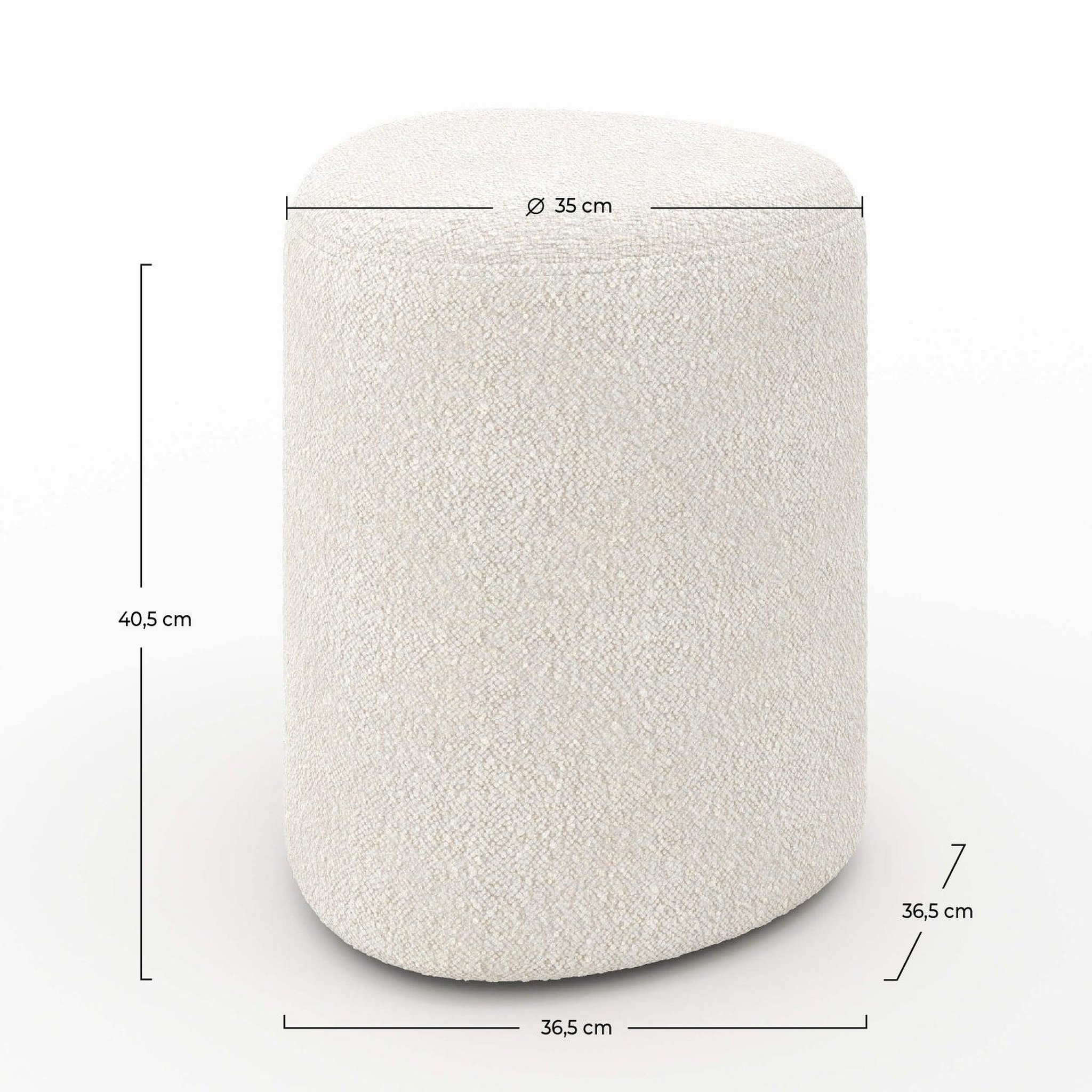 Voir la diapositive 4 : MAISON PAVANE Pouf triangulaire en tissu bouclé beige-emmy