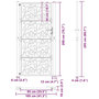 Voir la diapositive 6 : VIDAXL Portail de jardin noir 105x205 cm acier conception de feuilles