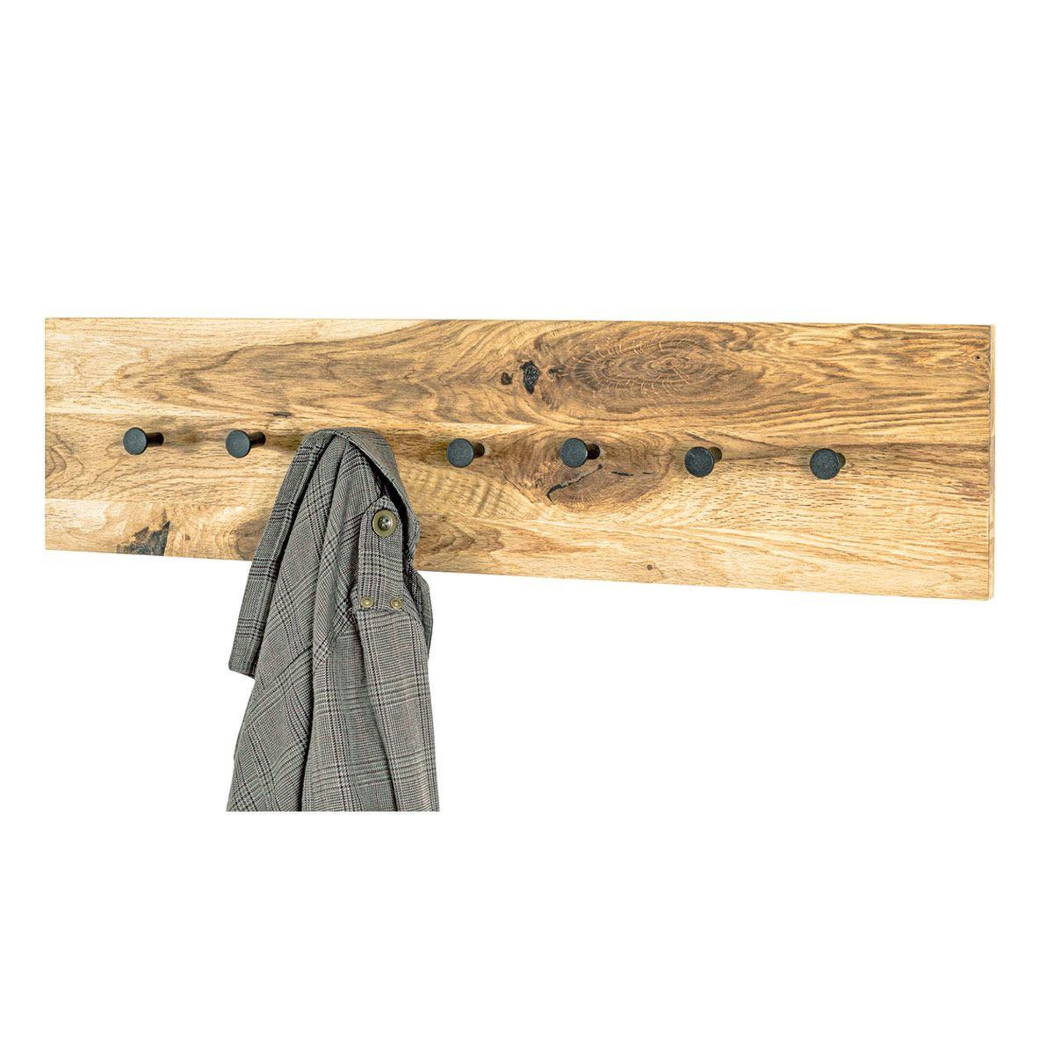 Voir la diapositive 3 : Paris Prix Patère murale 7 crochets  royal oak  80cm naturel