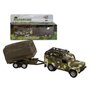 Voir la diapositive 4 : GLOB KIDS Kids Globe Die-cast Land Rover With Trailer Army, 27cm