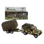 Voir la diapositive 4 : GLOB KIDS Kids Globe Die-cast Land Rover With Trailer Army, 27cm