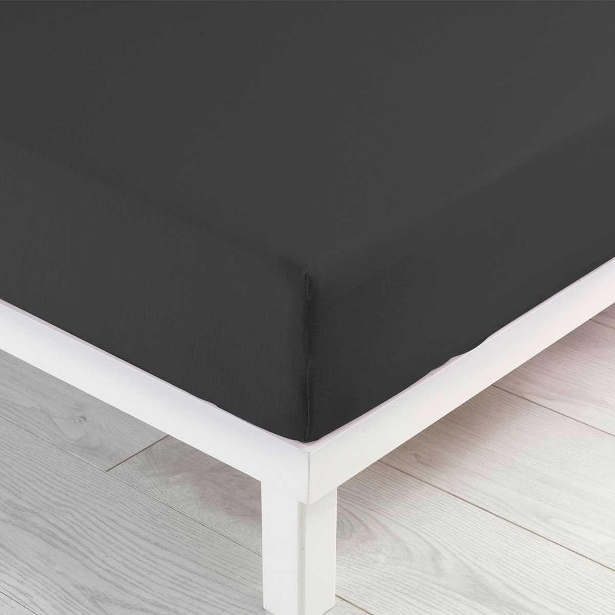 Douceur d'Intérieur Drap housse  jersy  160x200cm anthracite