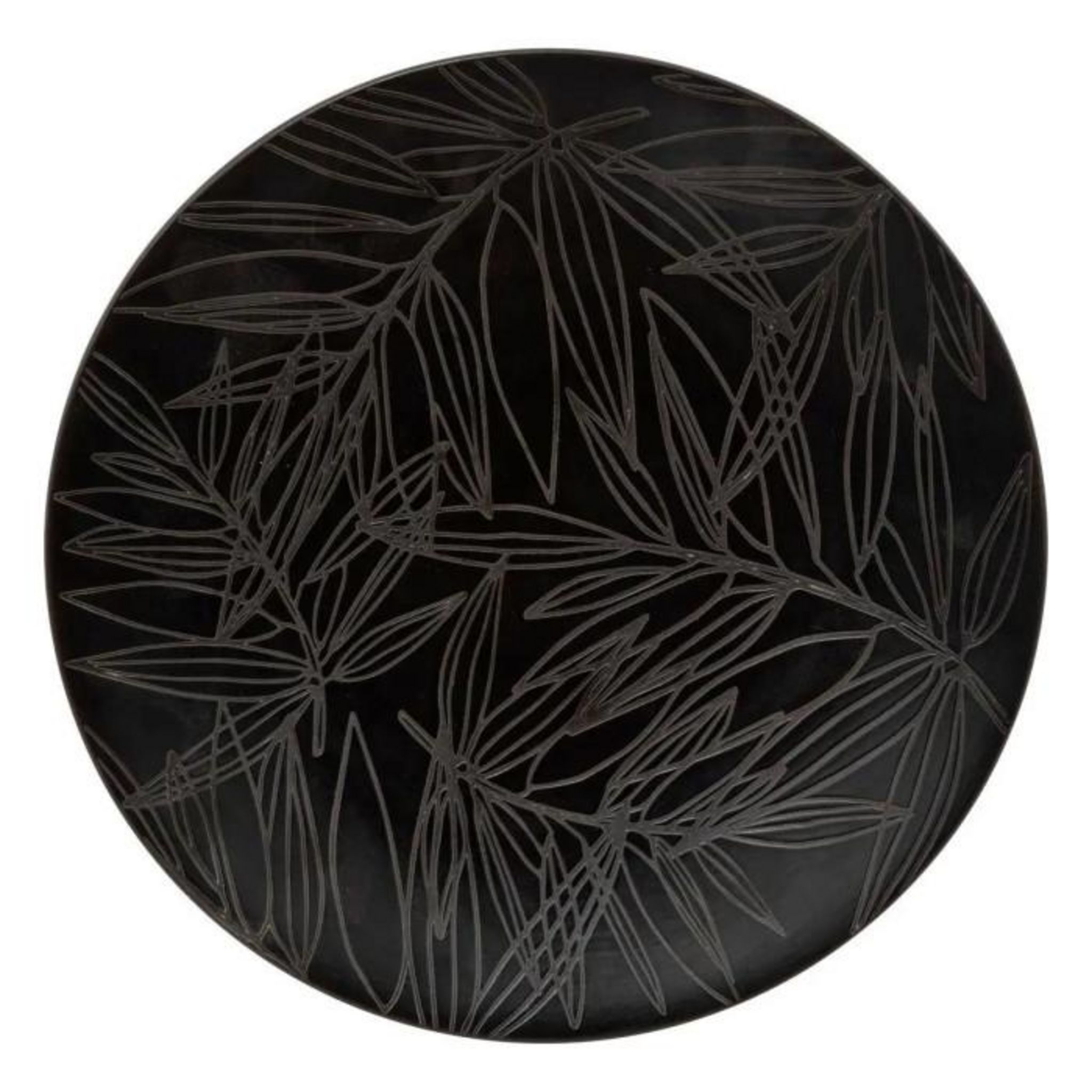 SECRET DE GOURMET Lot de 6 Assiettes Plates  Vegy  27cm Noir