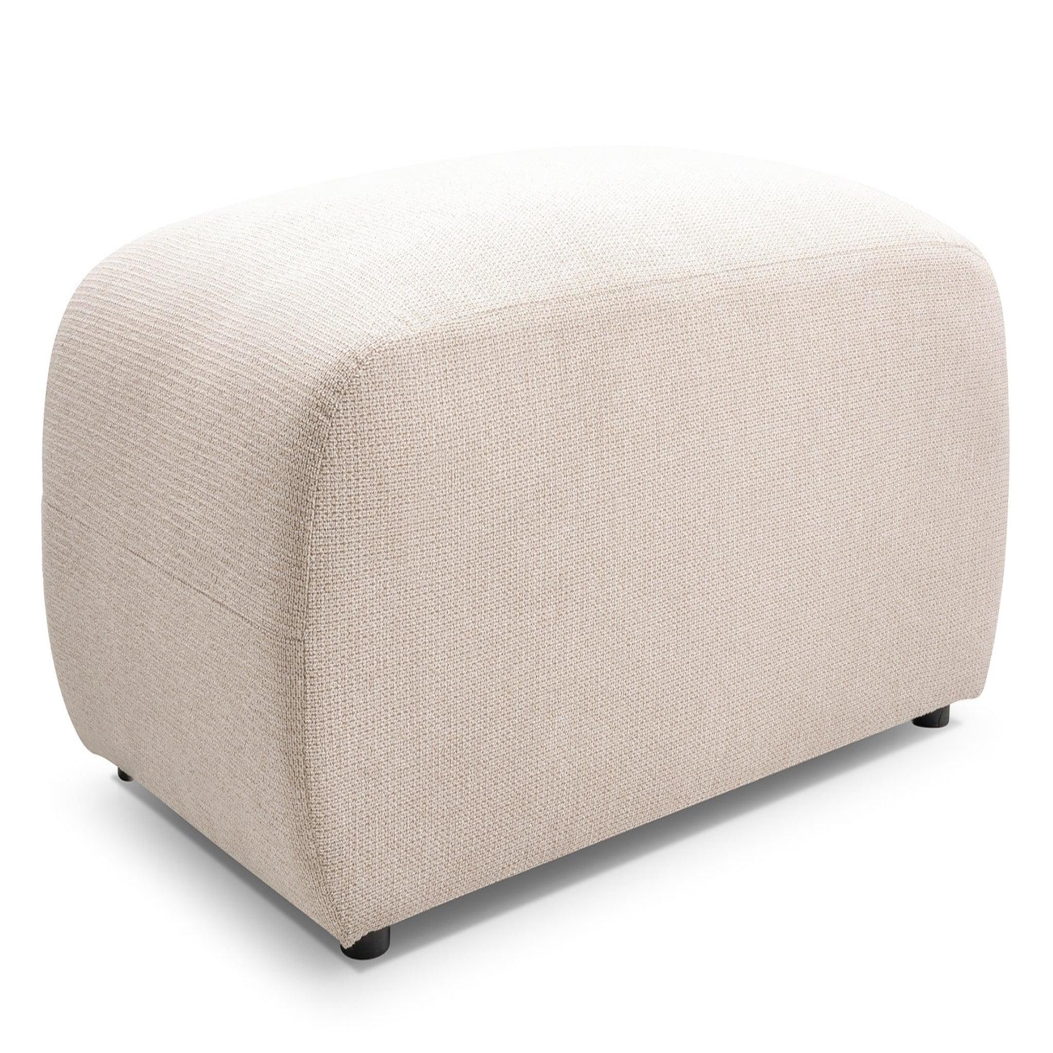 Voir la diapositive 6 : CASANOVA PARIS Sacha - pouf en tissu chiné 105x57x40