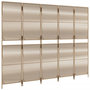 Voir la diapositive 4 : VIDAXL Cloison de separation 5 panneaux beige resine tressee