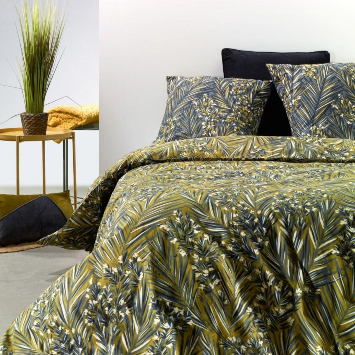 ATELIER DU COTON Housse de couette 260x240 NAVA + 2 taies coton Bio 57 fils/cm2