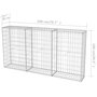 Voir la diapositive 6 : VIDAXL Panier de gabion Acier galvanise 200x30x100 cm
