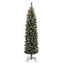 Voir la diapositive 3 : VIDAXL Sapin de Noël artificiel mince 300 LED 210 cm