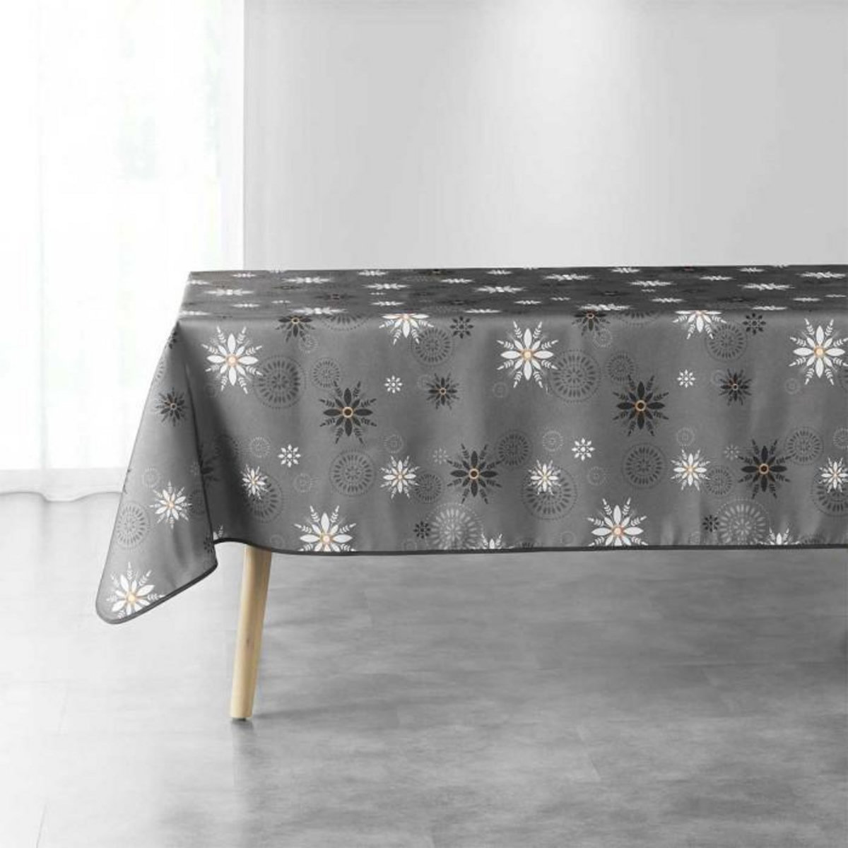 Paris Prix Nappe Imprimée  Enchante  150x240cm Anthracite