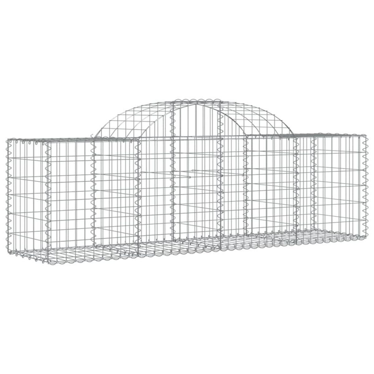 VIDAXL Paniers a gabions arques 8 pcs 200x50x60/80 cm Fer galvanise