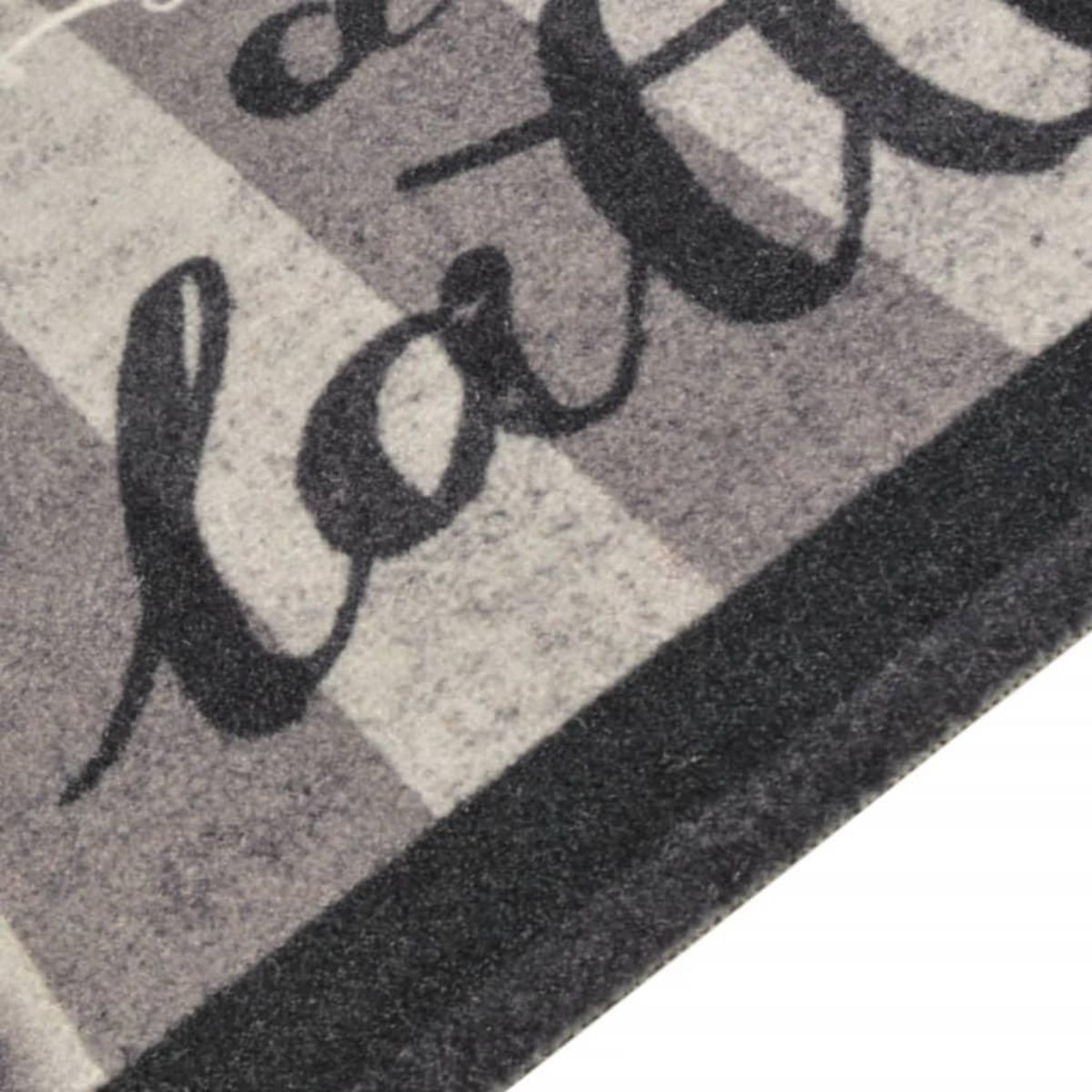 VIDAXL Tapis de cuisine lavable impression cafe noir 45x150 cm velours