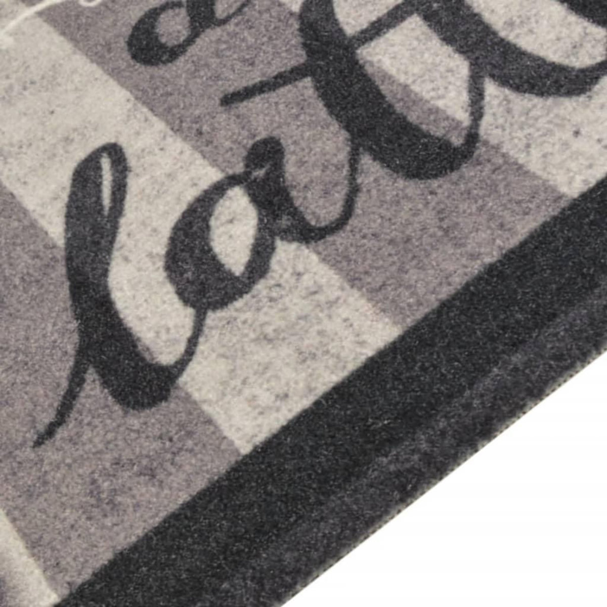 VIDAXL Tapis de cuisine lavable impression cafe noir 45x150 cm velours