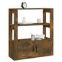 Voir la diapositive 4 : VIDAXL Buffet Chene fume 80x30x90 cm Bois d'ingenierie