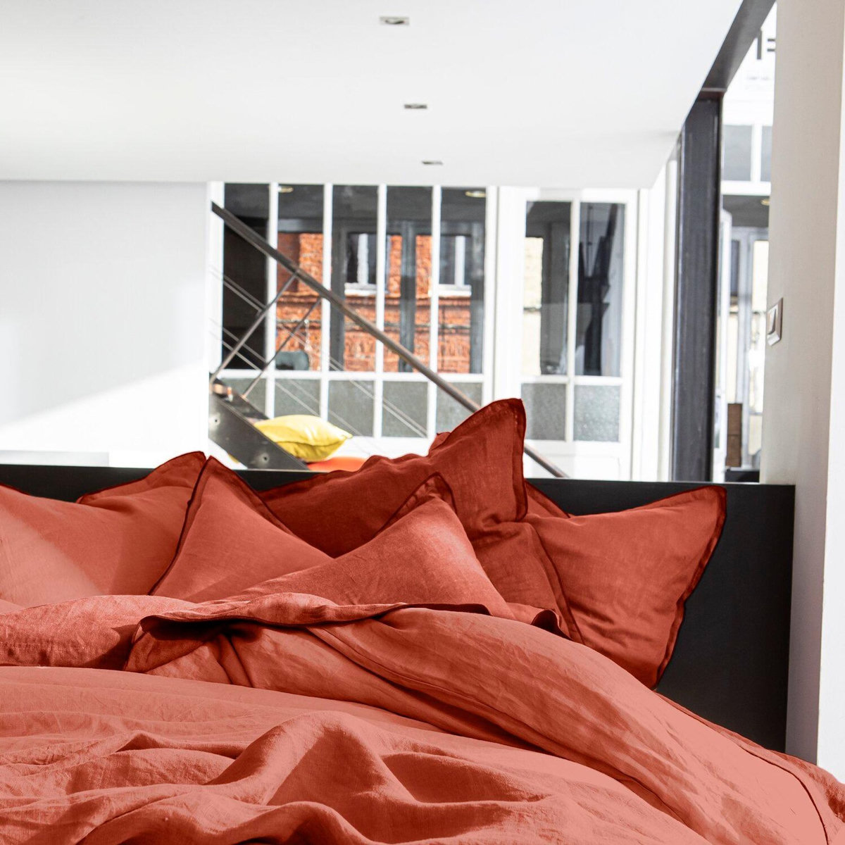 BATON ROUGE Drap housse 100% lin lavé