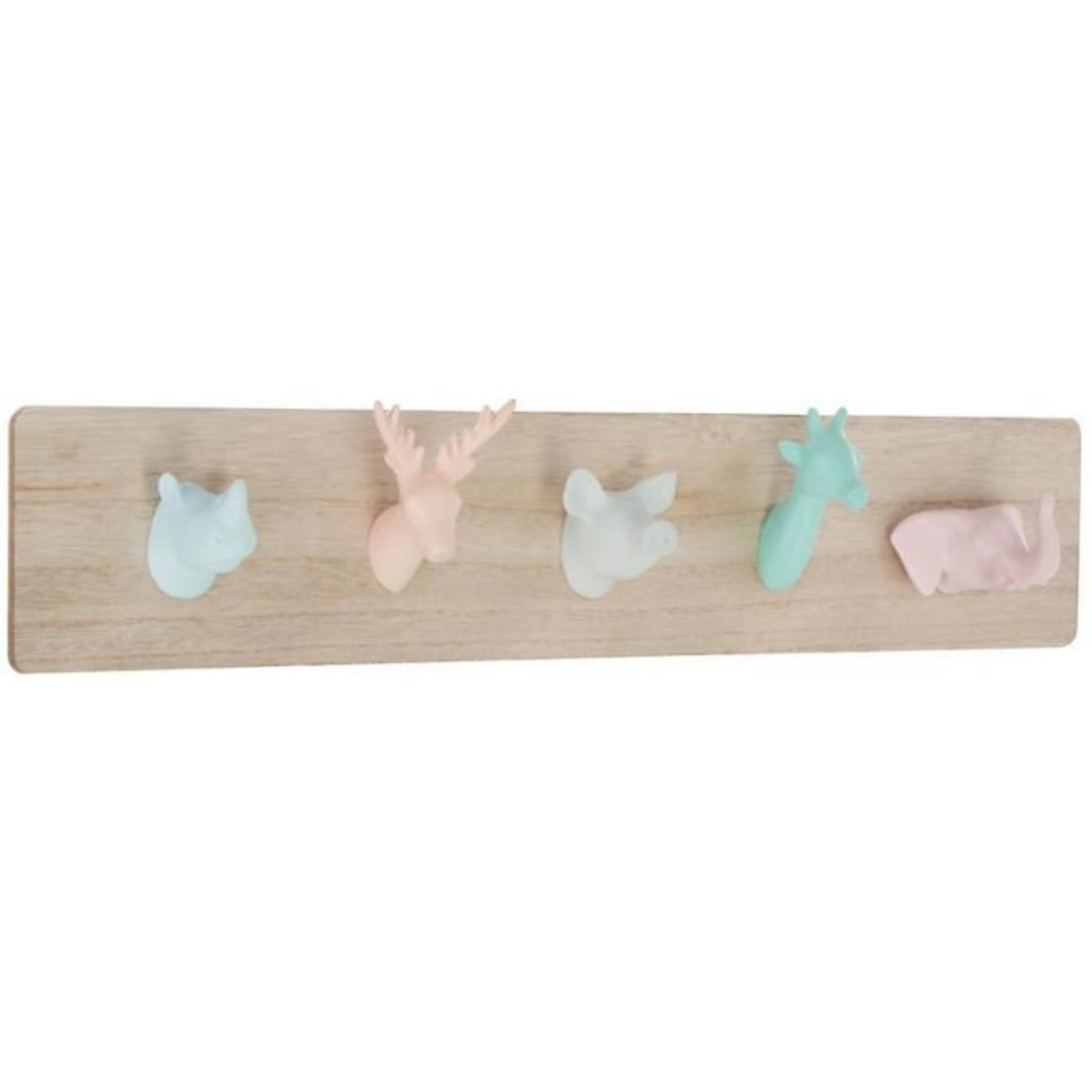 Atmosphera Kids Patère 5 Crochets  Animaux  55cm Multicolore