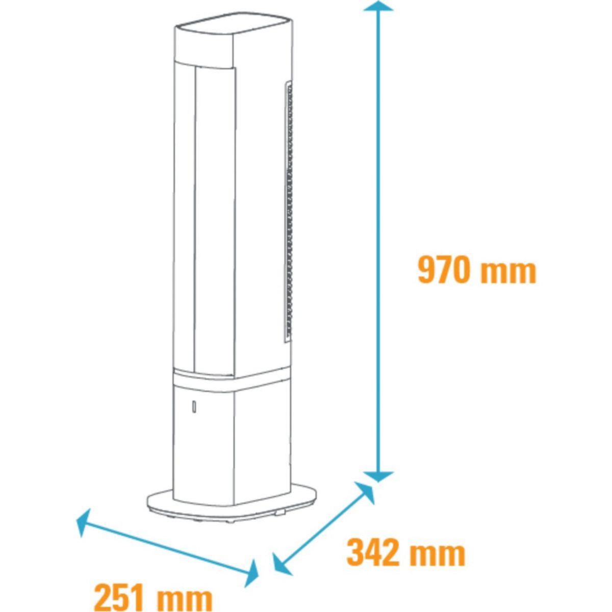 OPTIMEA Ventilateur-chauffage OCE-H02-2200