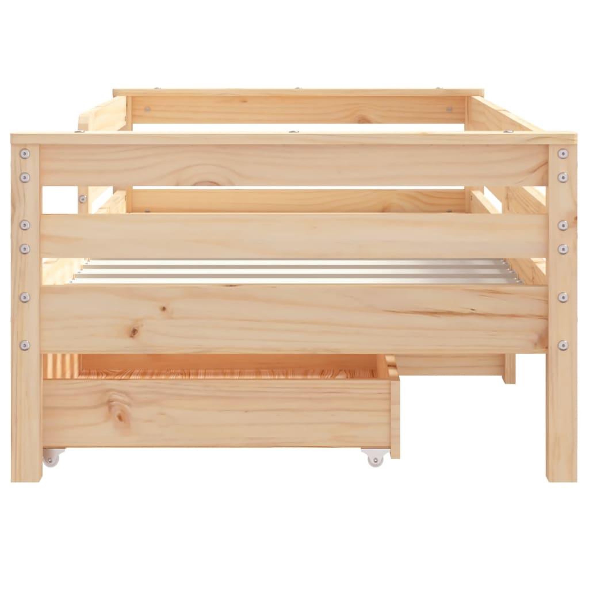 Voir la diapositive 5 : VIDAXL Cadre de lit enfant avec tiroirs 70x140 cm bois de pin massif
