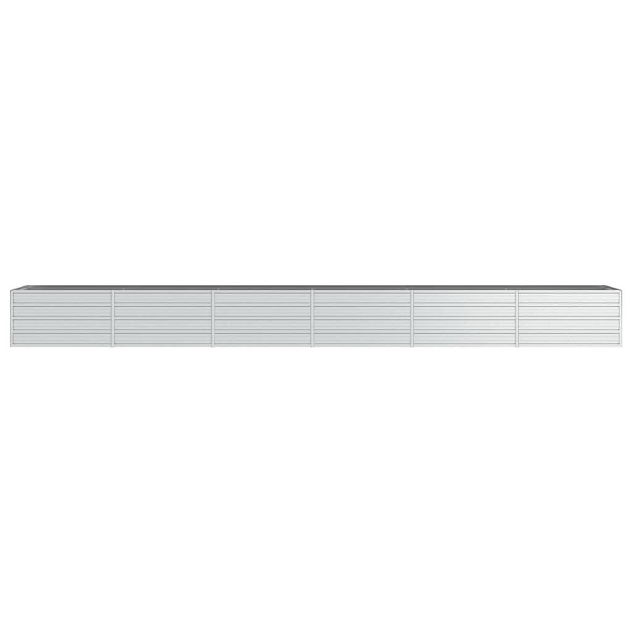 Voir la diapositive 4 : VIDAXL Lit sureleve de jardin 480x80x45 cm Acier galvanise Argente
