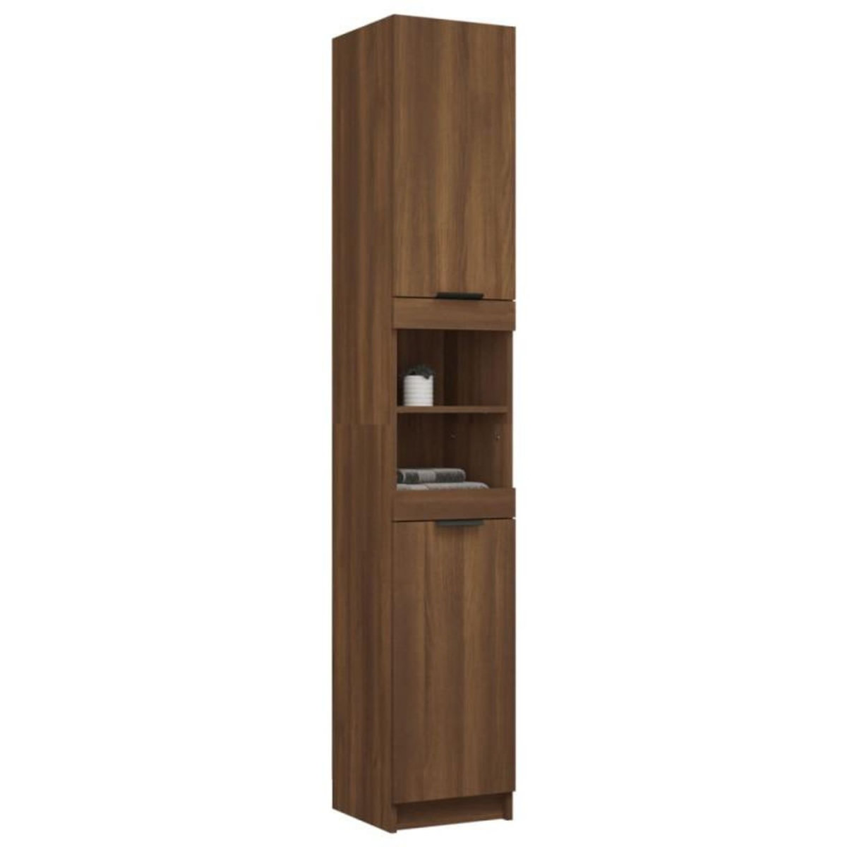 VIDAXL Armoire de bain Chêne marron 32x34x188,5 cm Bois d ingénierie