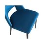 Voir la diapositive 4 : Habitat et Jardin Lot de 2 Chaises en velours  Fedora  - Bleu foncé