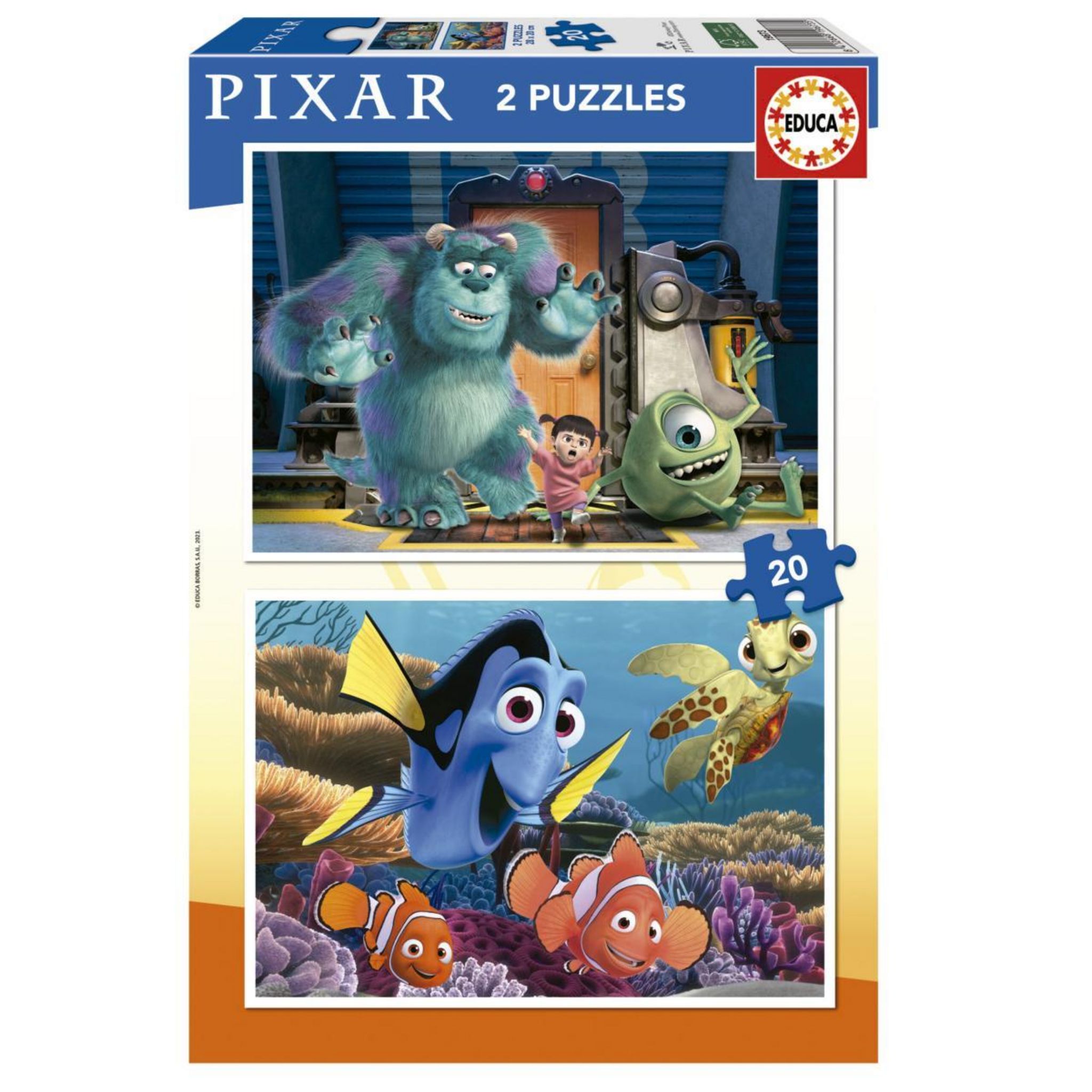 EDUCA Puzzle Disney Pixar 2 x 20 pcs pas cher - Auchan.fr