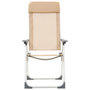 Voir la diapositive 4 : VIDAXL Chaises de camping pliables lot de 2 Creme Aluminium