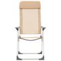 Voir la diapositive 4 : VIDAXL Chaises de camping pliables lot de 2 Creme Aluminium