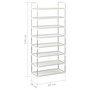 Voir la diapositive 6 : VIDAXL Etagere a chaussures 8 etageres Metal et tissu intisse Argente