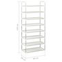 Voir la diapositive 6 : VIDAXL Etagere a chaussures 8 etageres Metal et tissu intisse Argente
