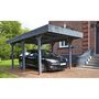 Voir la diapositive 2 : Forest Style Carport toit plat - Bois traité autoclave - 15,8 m² - LOUISON