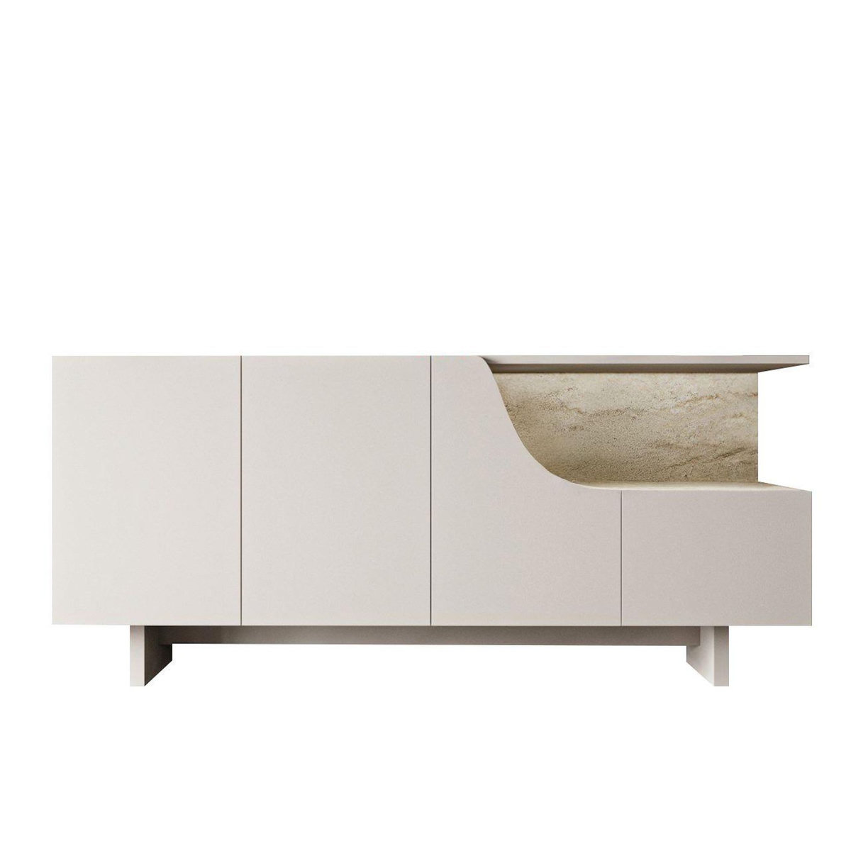 Habitat et Jardin Buffet en bois  Line  - 180 x 40 x 81 cm - Beige