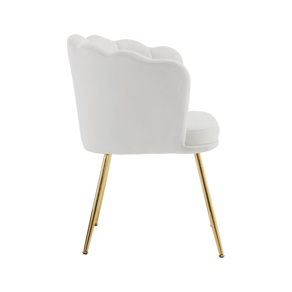 MERAX Fauteuil Fixe Avec Coussin Papillon Et Pieds En Métal Beige