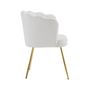Voir la diapositive 6 : MERAX Fauteuil Fixe Avec Coussin Papillon Et Pieds En Métal Beige
