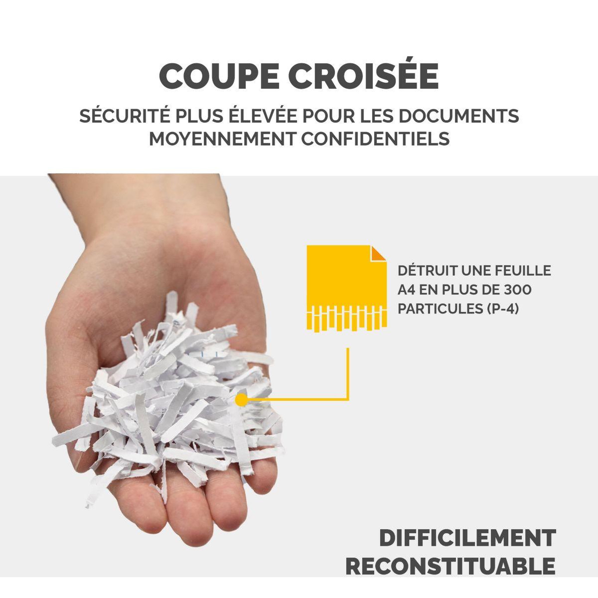 Voir la diapositive 5 : Fellowes Destructeur p 30c coupe croisée