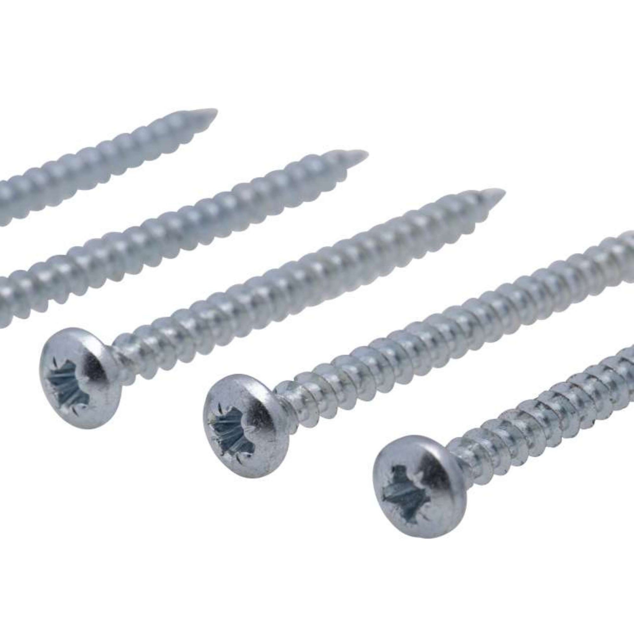 Voir la diapositive 3 :  Vis agglo tête ronde PZ zinguée cruciforme Vissal 5x40 mm  lot de 7 vis