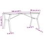 Voir la diapositive 6 : VIDAXL Pieds de table a manger cadre en Y 160x80x73 cm acier