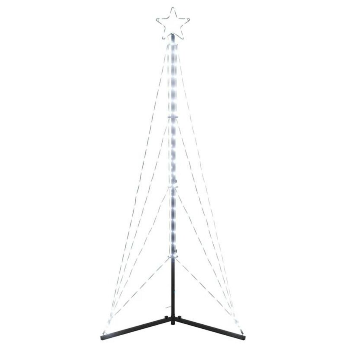 VIDAXL Guirlande de sapin de Noël 363 LED blanc froid 182 cm